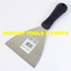 Plamuurmes rvs 120 mm breed met 2-componenten softgrip handvat | 1501112